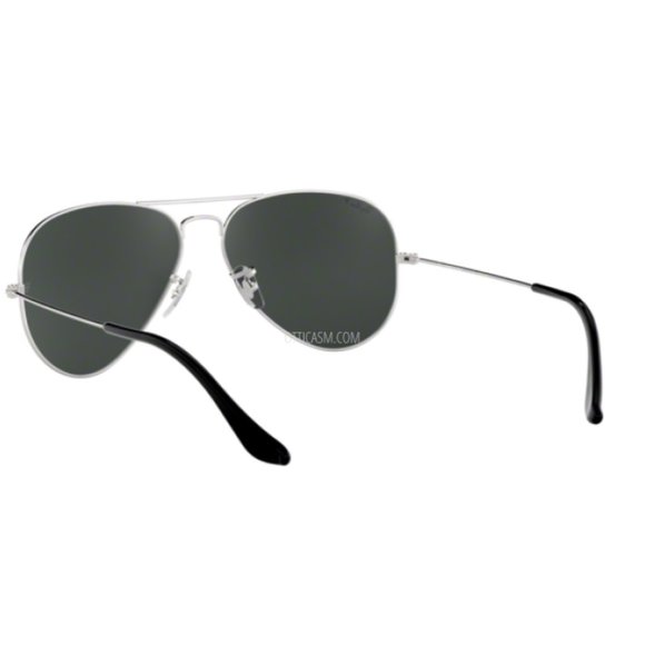 New RAY-BAN Large Metal Aviator Sunglasses Silver Frame Gray Gradient Lens